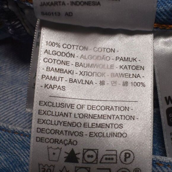 Levis Wedgie Straight Leg Jeans Womens 26 Blue Distressed Mid rise Denim - Picture 4 of 12